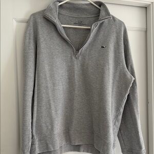 Vineyard Vines Men's Heather Gray Zip-Up Sweater